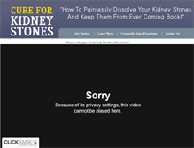 Tablet Screenshot of cureforkidneystones.com